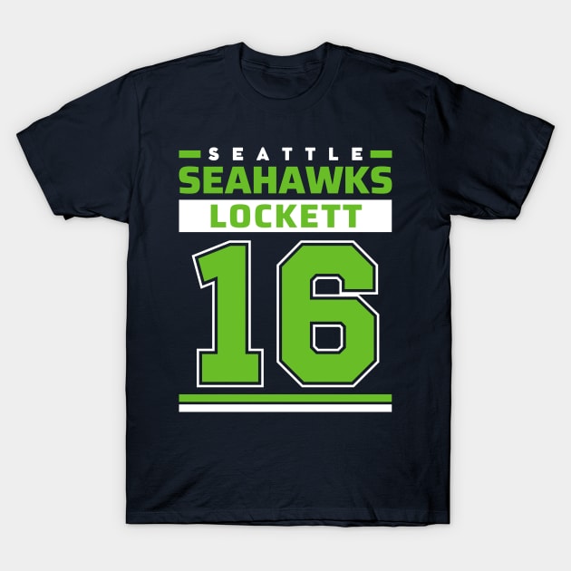 Seattle Seahawks Lockett 16 Edition Varsity 2 T-Shirt by ENTIN 